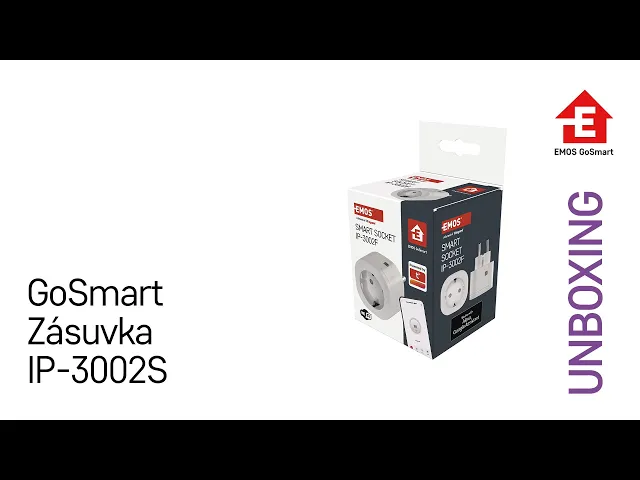 Адаптер Smart за контакт 1х Шуко 16A с мерител IP-3002S Wi-Fi GoSmart EMOS - опаковка и разопаковане.