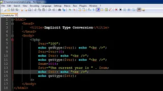 PHP MySQL Tutorial 19 Implicit Type Conversion YouTube