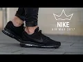 Nike Air Max 2017 Triple Black On Feet