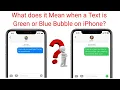 What does it Mean when a Text is Green or Blue Text Bubbles on iPhone