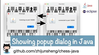 java chess 034 showing dialog to report socket status