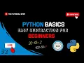 Python Basics - Easy Subtraction for Beginners