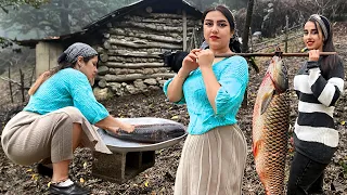 IRAN Village Life Cooking Traditional Lunch Baking Local Bread In A Clay Oven 