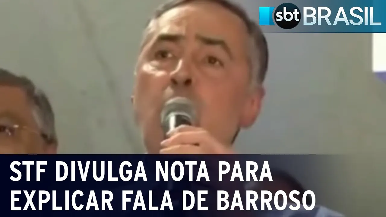 STF divulga nota para explicar fala de Barroso | SBT Brasil (13/07/23)