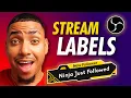 How to Add Stream Labels in OBS Studio