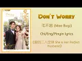 Lagu Don't Worry - 毛不易 (Mao Buyi)《爱的二八定律 She \u0026 Her Perfect Husband》Chi/Eng/Pinyin lyrics