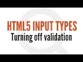 HTML5 Input Types Turning Off Automatic Validation