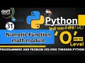 Python Numeric Functions Explained Math Module eval int divmod O Level M3-R5
