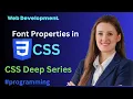 Font Properties in CSS Complete CSS Font Tutorial for Beginners