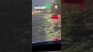 Heavy Rain Floods Charleston West Virginia Interstate