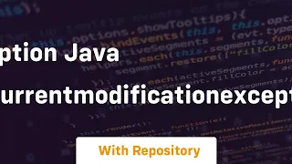 exception java util concurrentmodificationexception