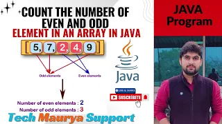 Count Even and Odd Numbers in an Array Using Java Java Program for Beginners