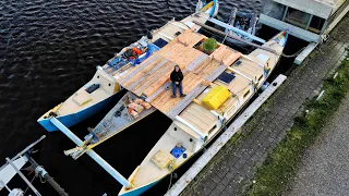 I Finished Decking My Ocean-Going Catamaran.
