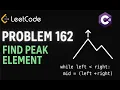 LeetCode 162 Find Peak Element C Solution Binary Search