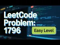 Easy Leetcode Problem 1796 Second Largest Digit in a String