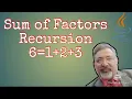 sum of Factors using recursion java ISC class 11 class 12