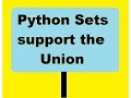 Python Sets Unions Dupes