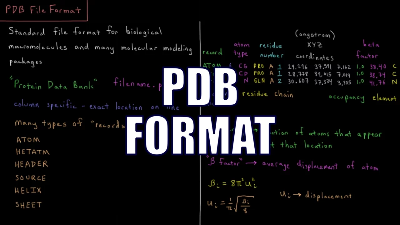 Computational Chemistry 1.2 - PDB File Format