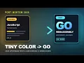 I Ported TinyColor from JavaScript to Go WebAssembly Port Mortem 2026