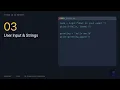 Python Basics in 50 Minutes User Input Strings Lesson 3