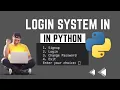 Login and Signup system in Python python project for beginners