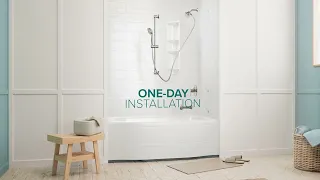 1 day Bathroom remodel Bath Fitters Permafit Solution