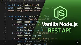 Vanilla Node js REST API No Framework