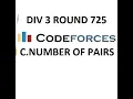 C NUMBER OF PAIRS DIV 3 ROUND 725 CODEFORCES