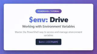 Env Drive In PowerShell Working With Environment Variables Tutorial For Beginners 