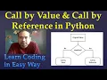 39 Call by Value Call by Reference in Python