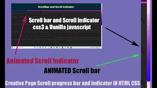 Creative Page Scroll Progress Bar Creative Animated Scroll Indicator CSS3 Vanilla Javascript