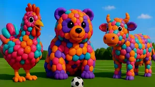 The mascot vibrato assistant Cow placed on the football field is popular, co-produced, and creative