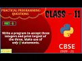 Python Practical Programming CBSE Class 11 Computer Science 2020 - 21
