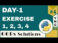 Infytq Object Oriented Programming Using Python Day 1 Exercise 1 2 3 4 YouthNationCoders