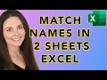 Match Names on Two Excel Sheets with VLOOKUP - Create Unique ID in Excel