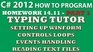 C Programming Challenge 14 11 Typing Tutor Part 1 C KeyPress Event C winforms form controls
