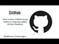 How to allow GitHub Access Token to create and update GitHub Workflow