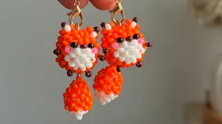 These Tiny 3D Beaded Foxes Are Too Cute! 🦊 DIY Bag Charm