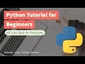 List Built In Functions in Python Python Tutorial for Beginners