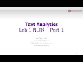 Text Analytics 2021 Lab 1 NLTK 1 tutorial
