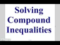 Algebra Lesson 6-3 Solving Compound Inequalities