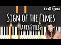 Download Lagu Harry Styles - Sign of the Times (Easy Piano, Piano Tutorial) Sheet