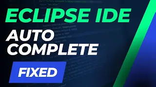 Fixed Eclipse IDE Autocomplete Code Suggestions Stopped Working - No Default Proposals Error