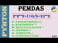 Pemdas rule Operator precedences Mathematical equations python