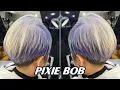 Classy Pixie Bob Haircut Tutorial for Women Soft Textured Short Layered Bob Cuts for Grey Hair