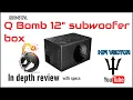 Q bomb QBOMB12VL 12 subwoofer box review with port tuning using a SKAR EVL 12