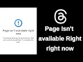 Threads Page isn t available right now problem Threads app technical error not problem solved