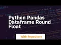 python pandas dataframe round float