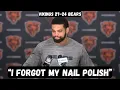 Download Lagu Caleb Williams BLAMES nail polish after BLOWING game - Post Game Interview - Vikings vs Bears 