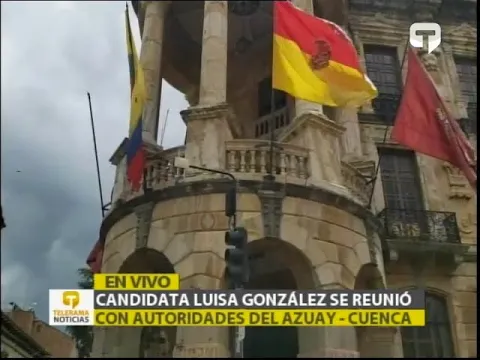 Candidata Luisa González se reunió con autoridades del Azuay